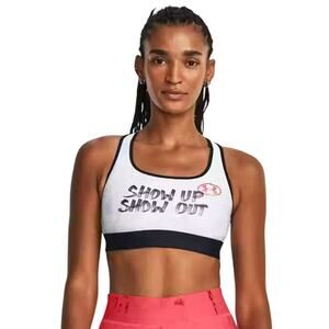 Under Armour Women’s Alter Ego Compression Sports Bra White Show Up Show Out UA